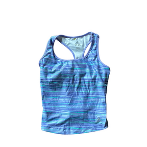 Adidas Striped Racerback Tank Top Athletic Workout Training Activewear SIZE M